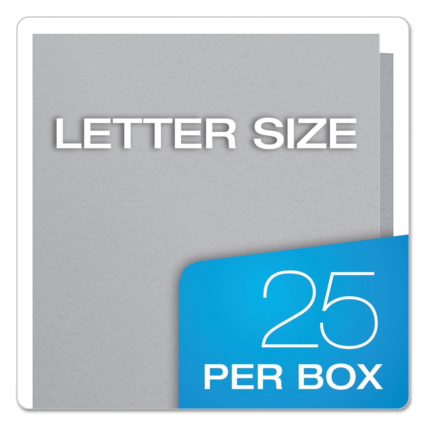 Oxford 57705 0.5 in. Capacity Twin-Pocket Folders with 3 Fasteners - Gray (25/Box)