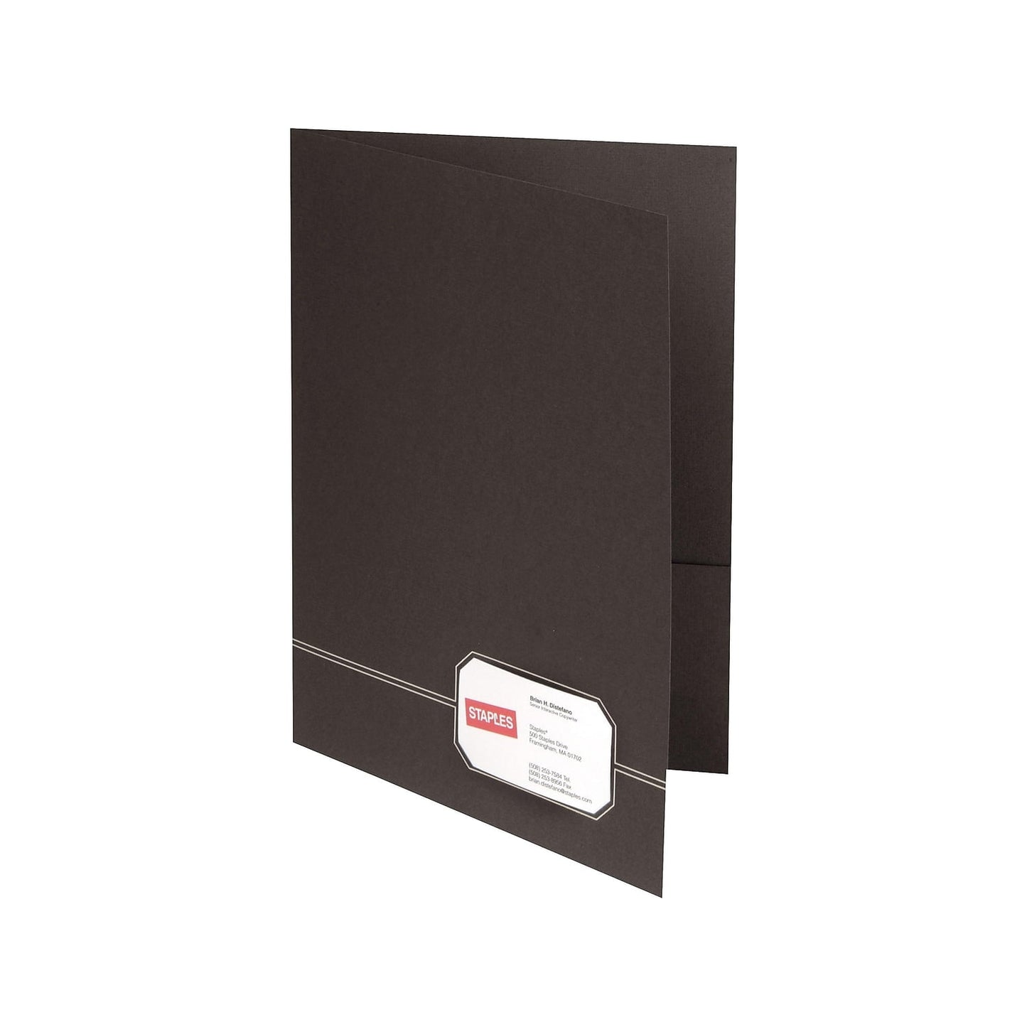 Oxford Monogram Design 2-Pocket Presentation Folders Black/Gold 883845