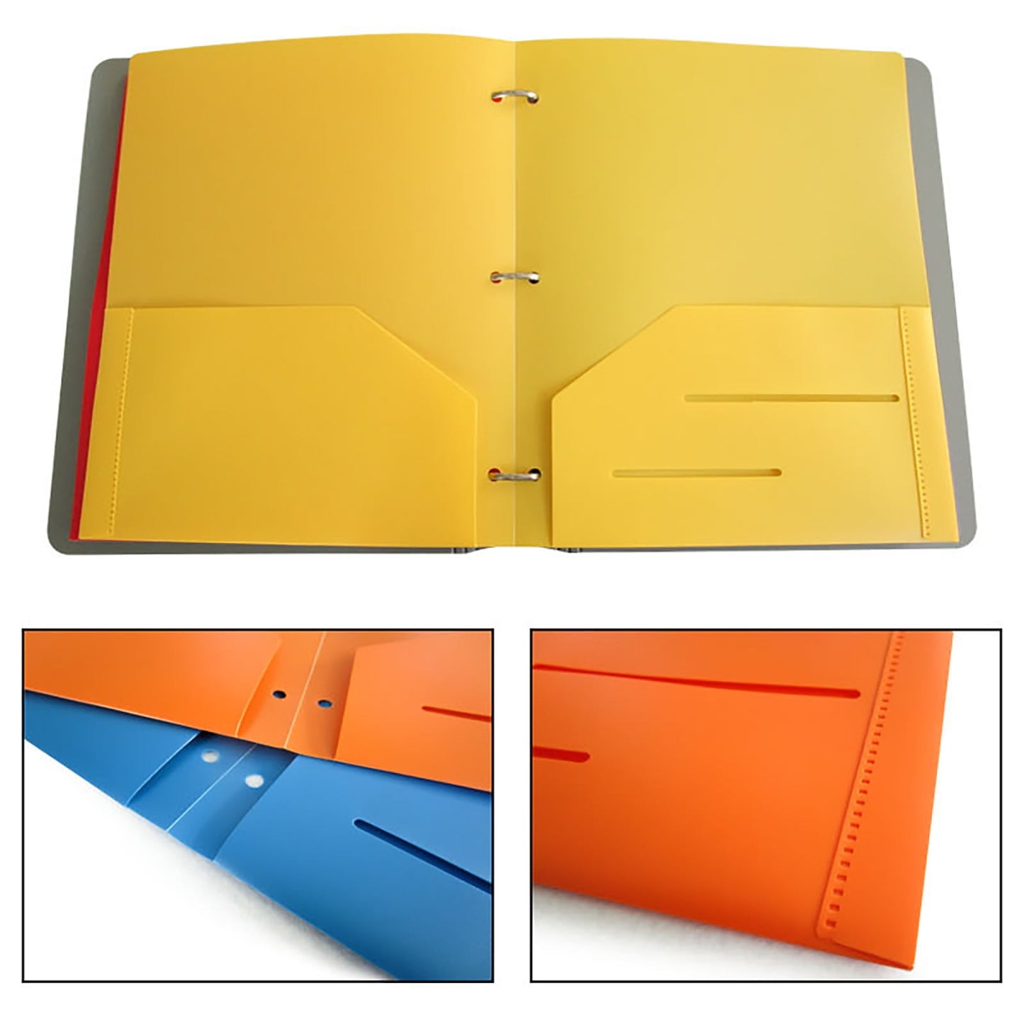 LKWLPD Plastic Folders with 2 Pockets, Camouflage, 3 Hole Punched, Assorted Colors, 10 Pack