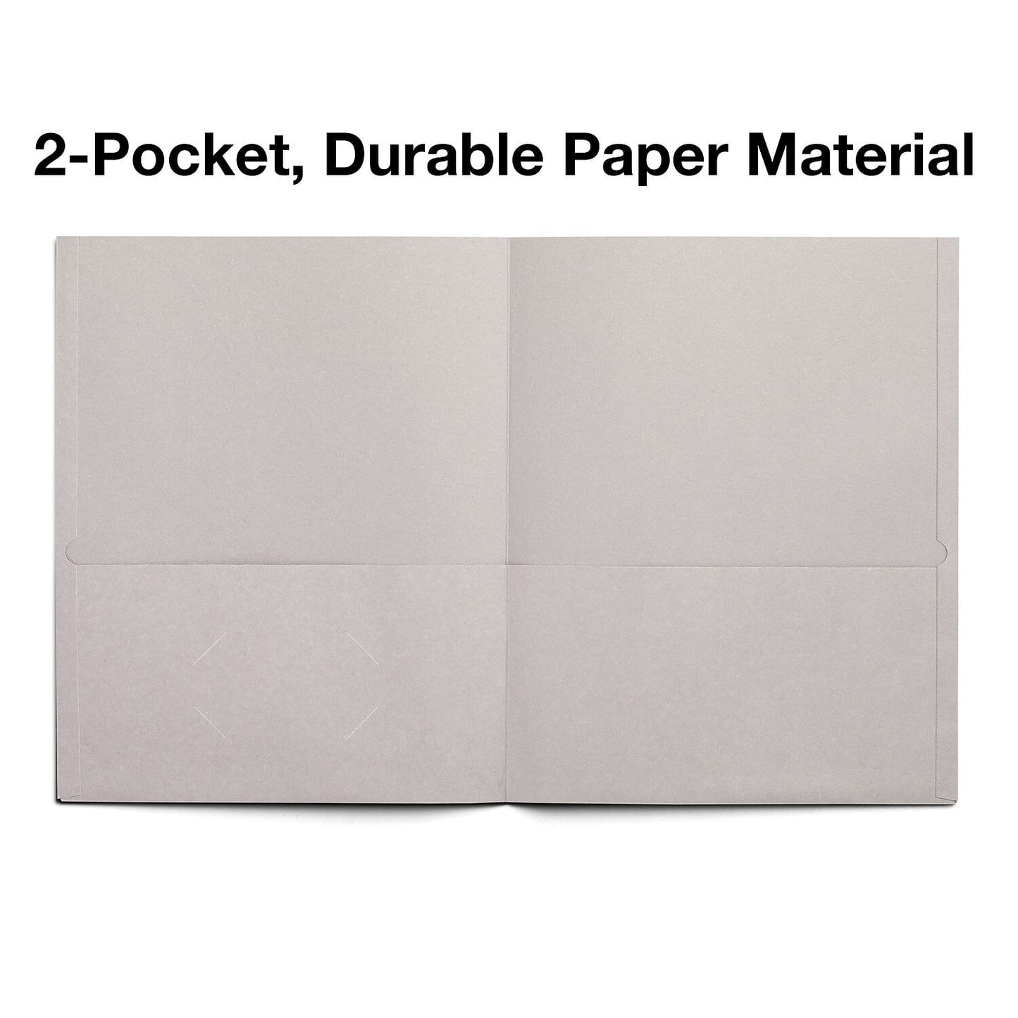 HITOUCH BUSINESS SERVICES 2-Pocket Presentation Folders Gray 10/Pack 13380