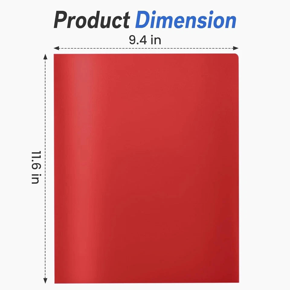 Plastic Folders With Pockets, 2 Pocket Folders Bulk, Heavy Duty File Folders