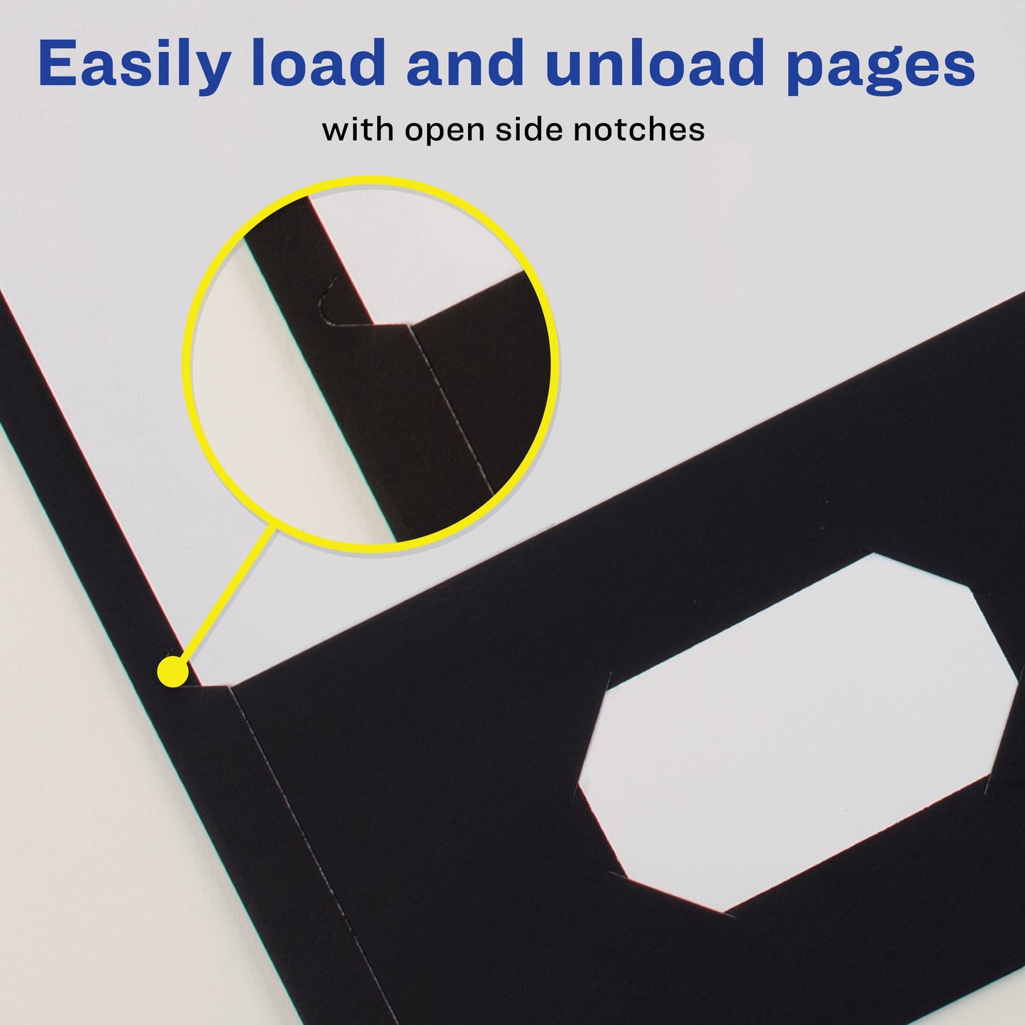 Two Pocket Folders, Holds up to 40 Sheets, 25 Black Folders (47988)