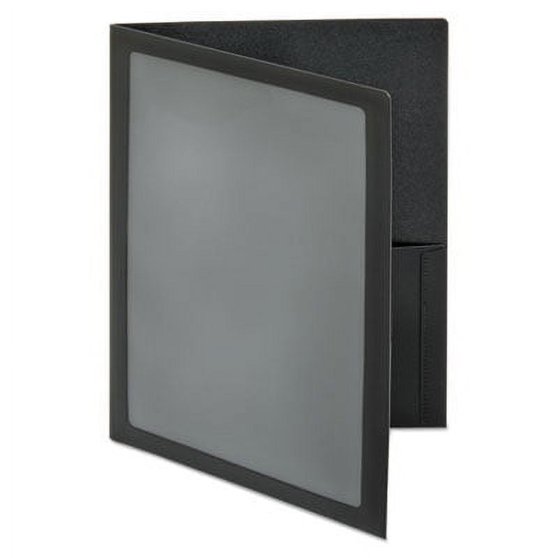 Oxford Twin-Pocket Folder, Embossed Leather Grain Paper, Dark Blue, 25/Box (57538)