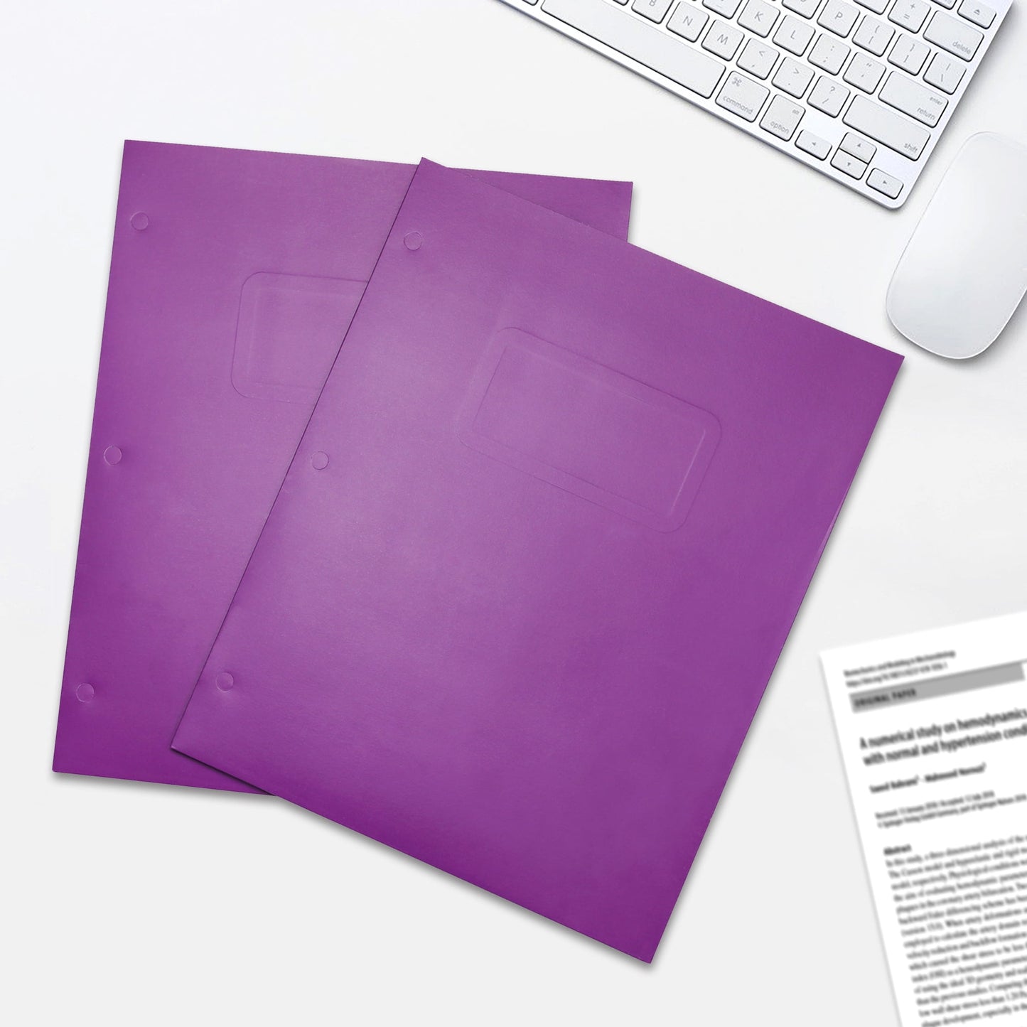 Pen + Gear 2-Pocket Paper Folders, Solid Purple Color, 50-Count, Letter Size
