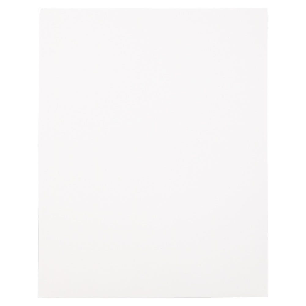 JAM Paper Laminated Two Pocket Glossy Folders, White, 3/Pack