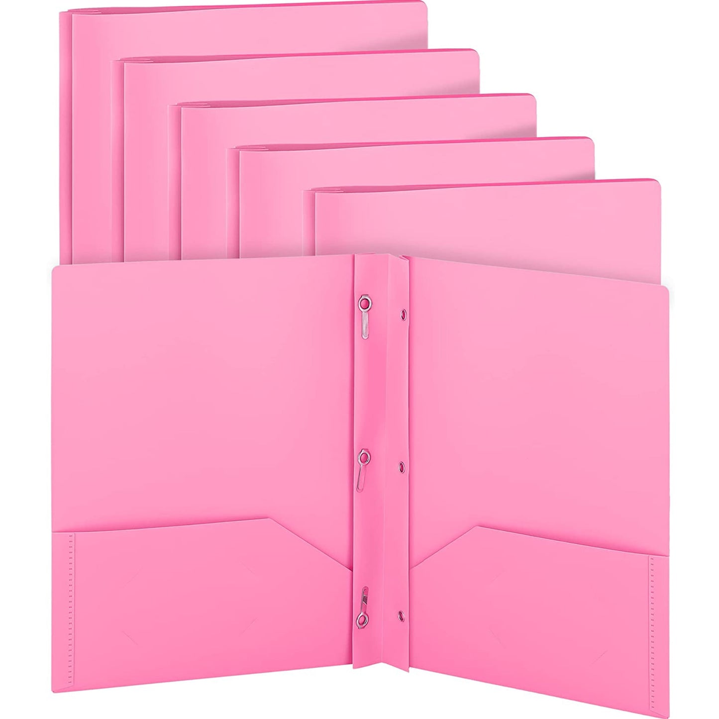 Enday Folder with Pockets and Prongs 2 Pocket Portfolio Folder for School and Office Gray