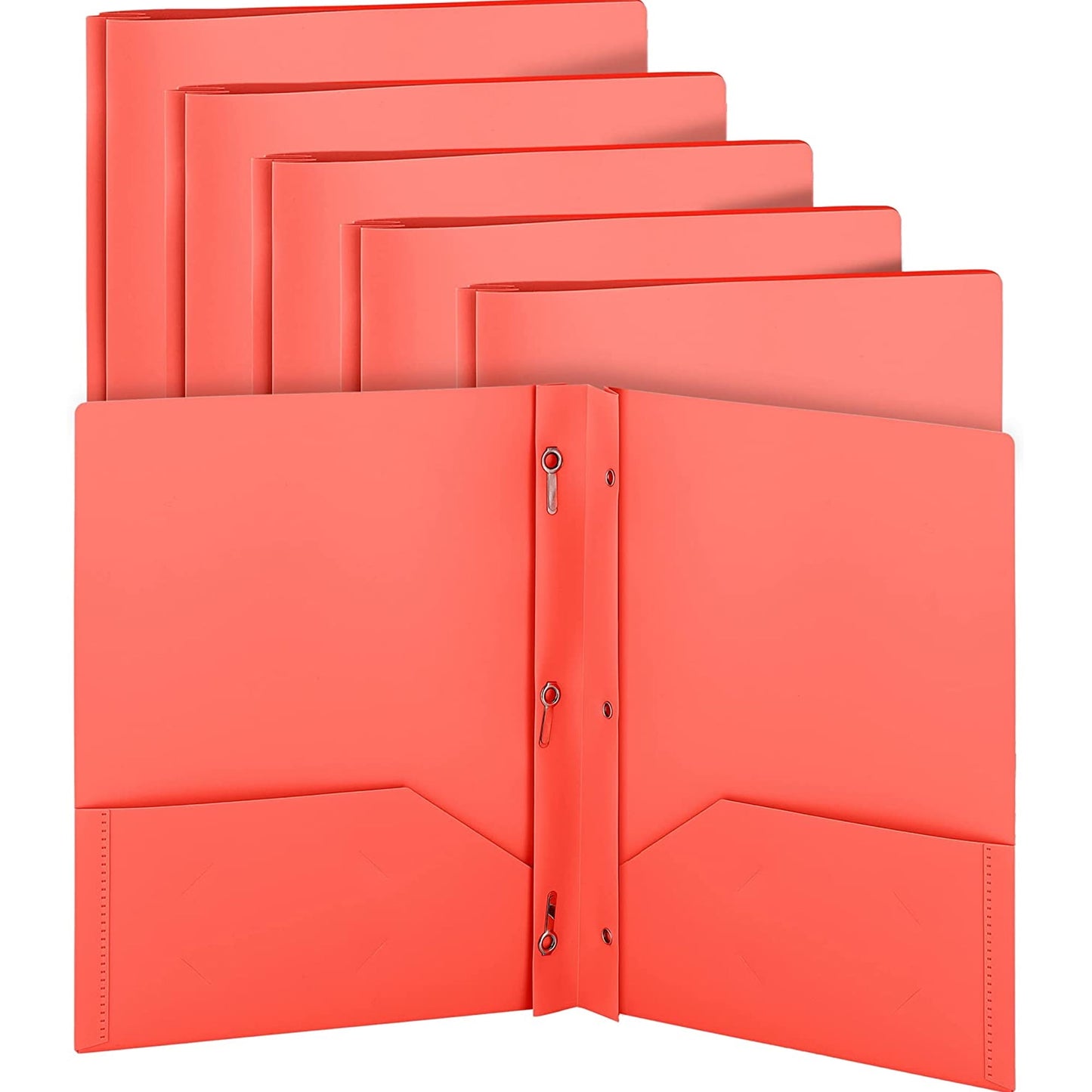 Enday Folder with Pockets and Prongs 2 Pocket Portfolio Folder for School and Office Gray
