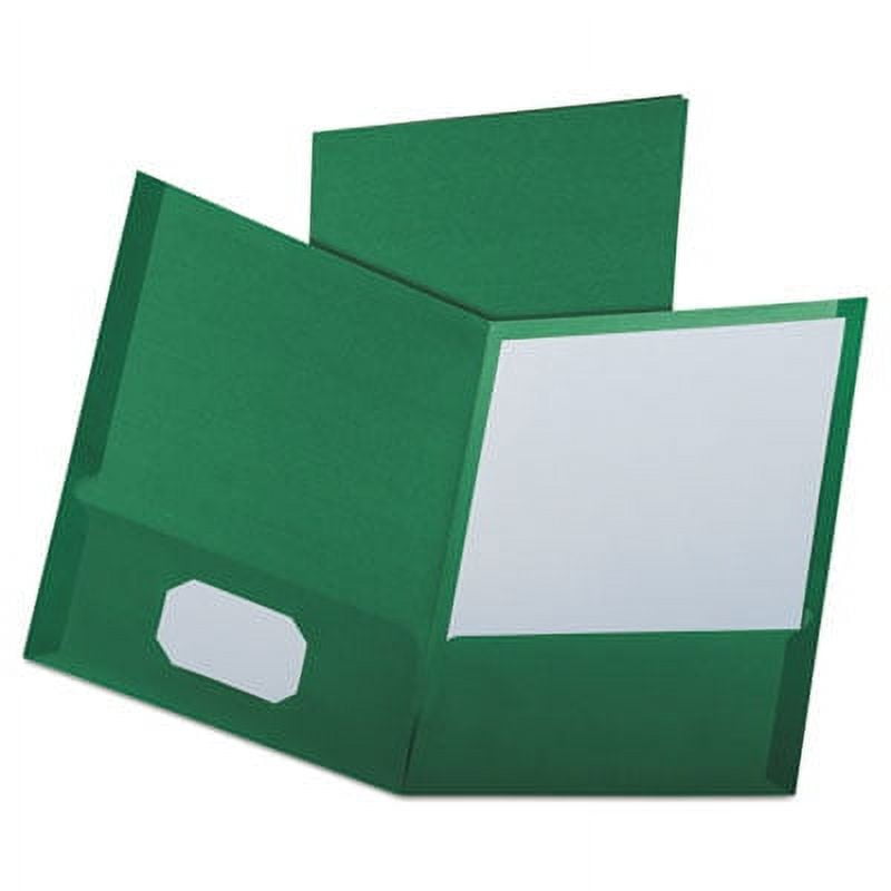 Oxford Twin Pocket 3-hole Fastener Folders, White, 25 / Box (Quantity)