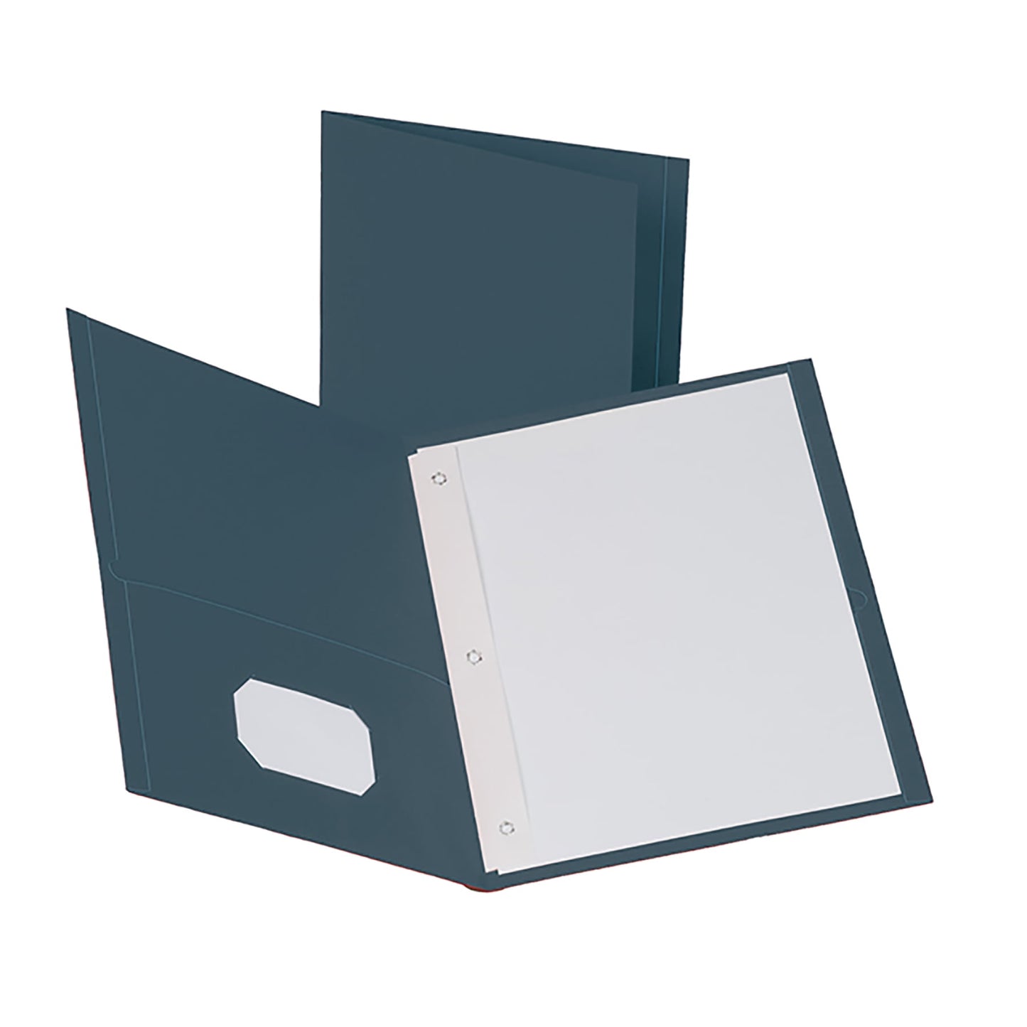 Oxford Twin Pocket 3-hole Fastener Folders, White, 25 / Box (Quantity)