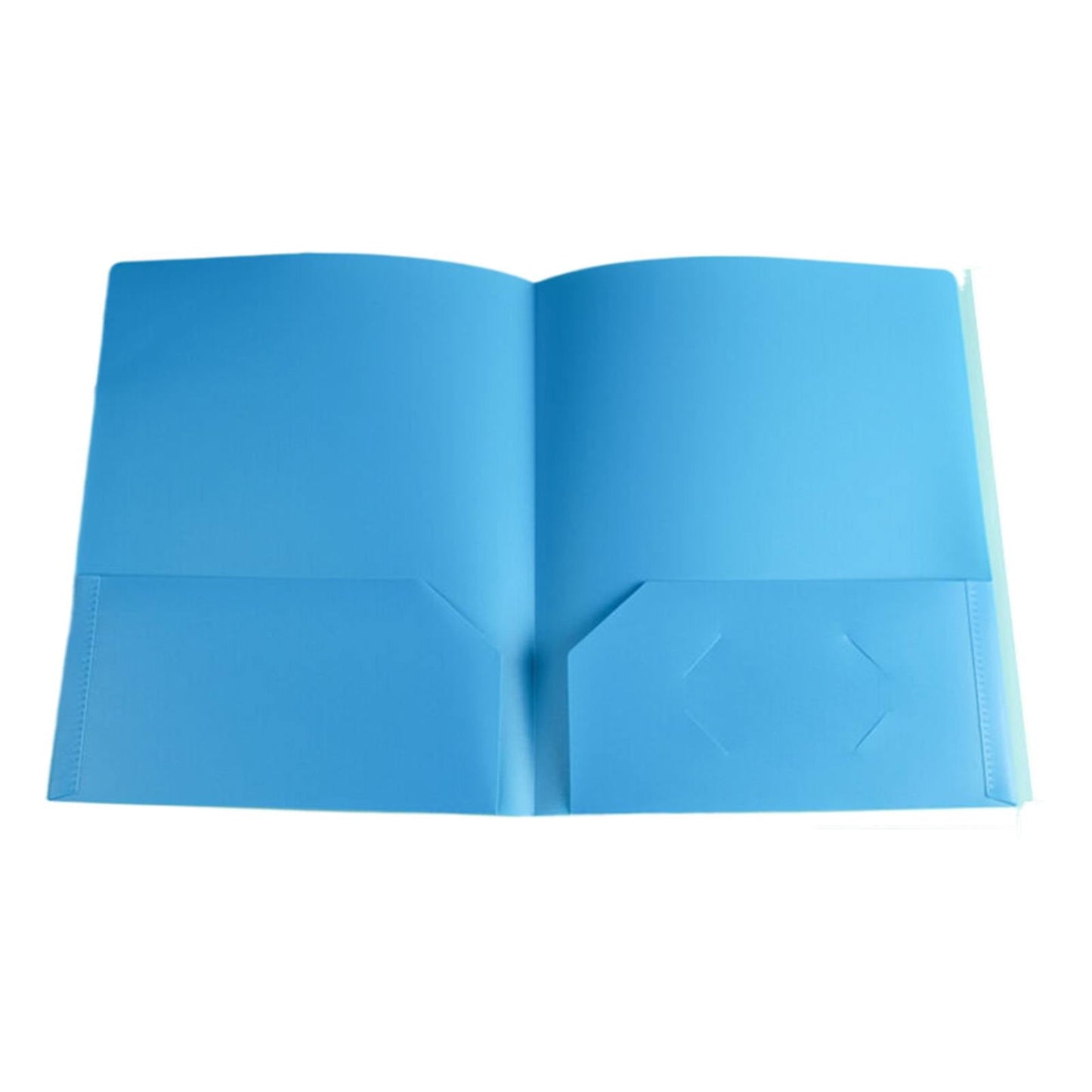 Two Pocket Plastic Folders with Pockets, Heavy Duty Colored 2 Pocket Plastic Folders with 1 Business Card Slot for School, Home, and Work, Back to School Supplies (Yellow) 9.45x11.73"