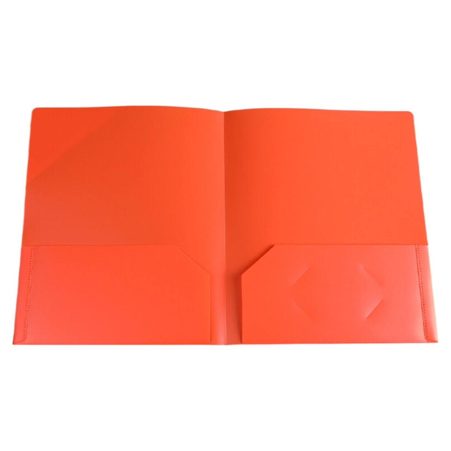 Two Pocket Plastic Folders with Pockets, Heavy Duty Colored 2 Pocket Plastic Folders with 1 Business Card Slot for School, Home, and Work, Back to School Supplies (Yellow) 9.45x11.73"