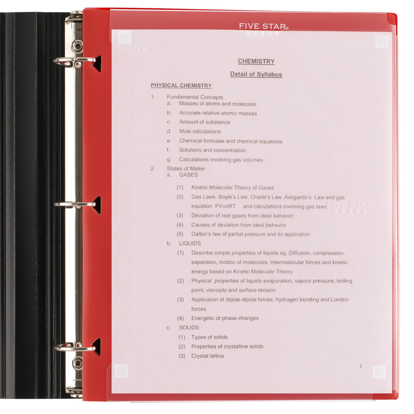 Five Star Customizable 2-Pocket Plastic Folder Plus Study App 4 Pack Black Fire
