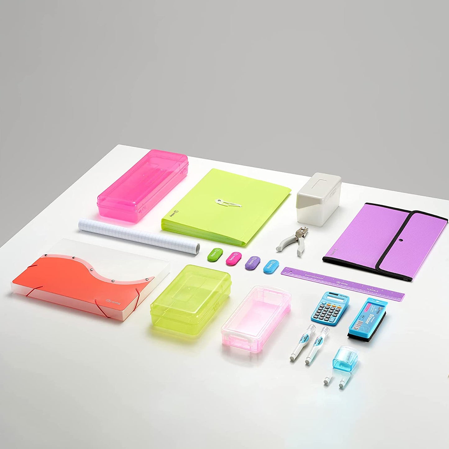 Enday Letter Size File Folders with 2 Pockets, Paper, Multicolor 24 Pcs
