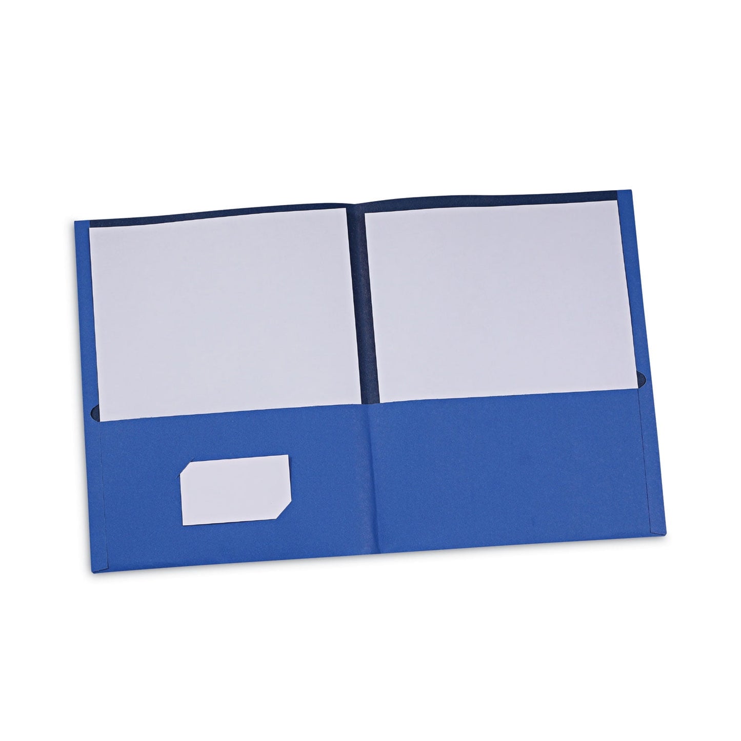 Universal Two-Pocket Portfolio, Embossed Leather Grain Paper, Light Blue, 25/Box (56601)