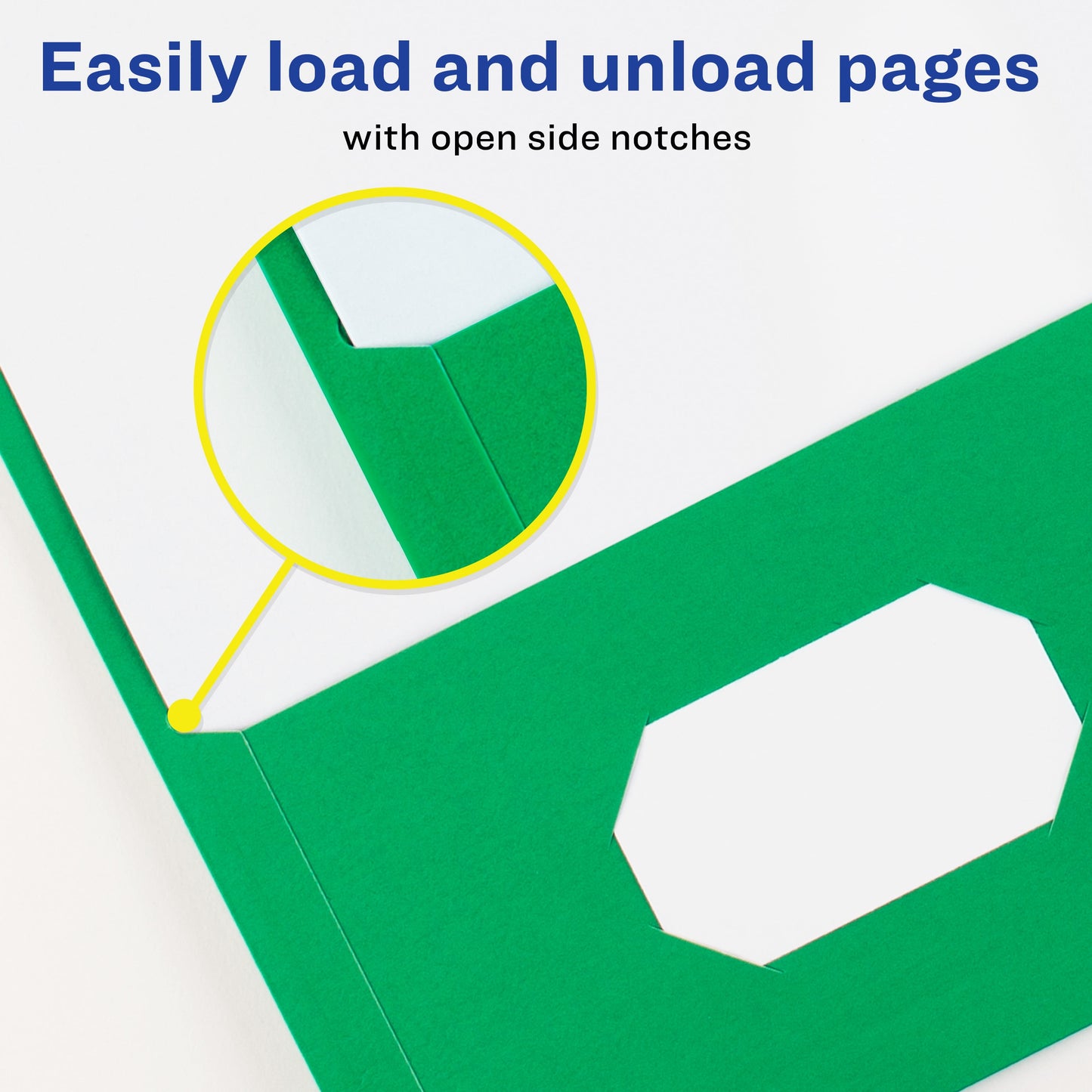 Two Pocket Folders, Holds up to 40 Sheets, 25 Green Folders (47987)