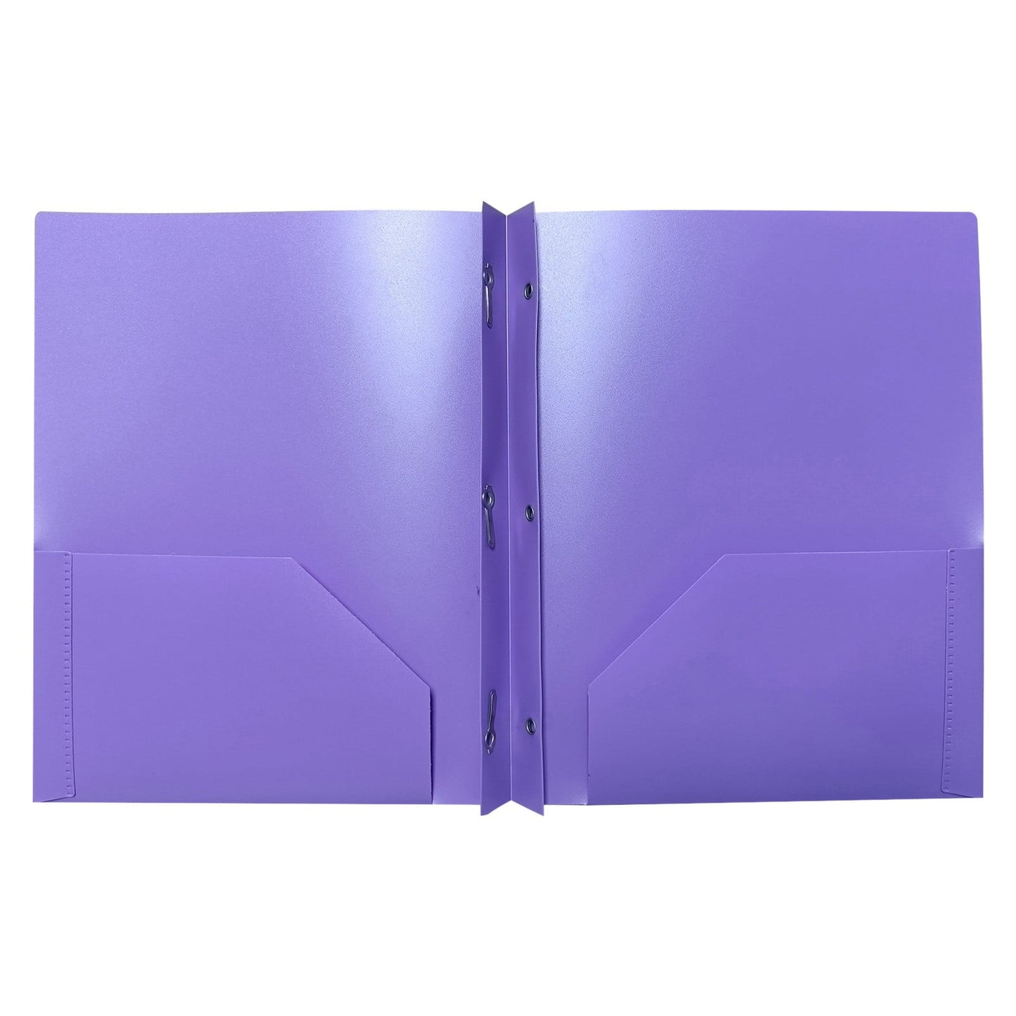 Plastic Pocket File Folders No Prongs, Poly Folders with Prongs for School Office, Letter Size Colored 2 Pocket Folders No Prong Folders, Heavy Duty Plastic Folders with Pockets and No Brads(Black)