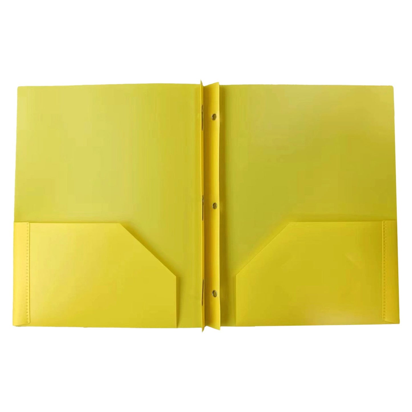 Plastic Pocket File Folders No Prongs, Poly Folders with Prongs for School Office, Letter Size Colored 2 Pocket Folders No Prong Folders, Heavy Duty Plastic Folders with Pockets and No Brads(Black)