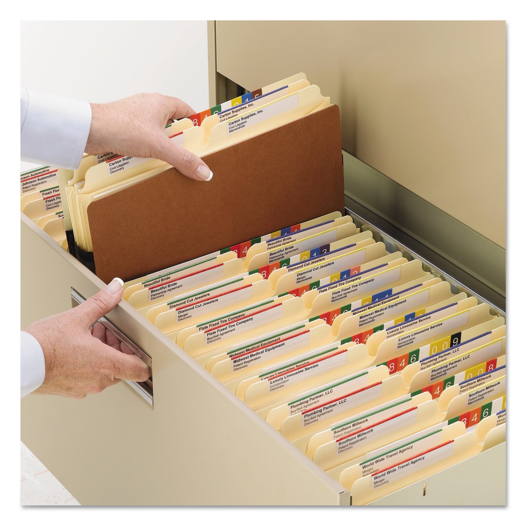 Smead Pocket Folder,7",Tuff,Manila,PK5 74395