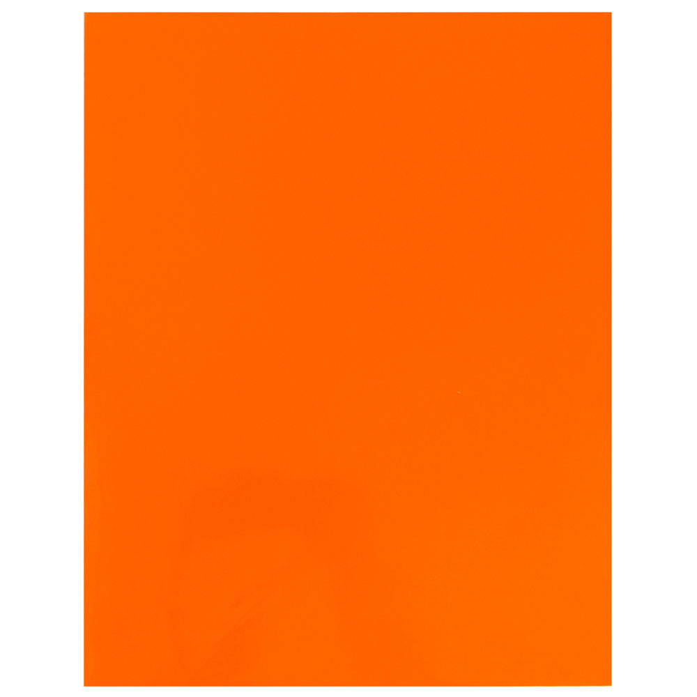 JAM Paper Laminated Two Pocket Glossy Folders, Orange, Bulk 100/Box
