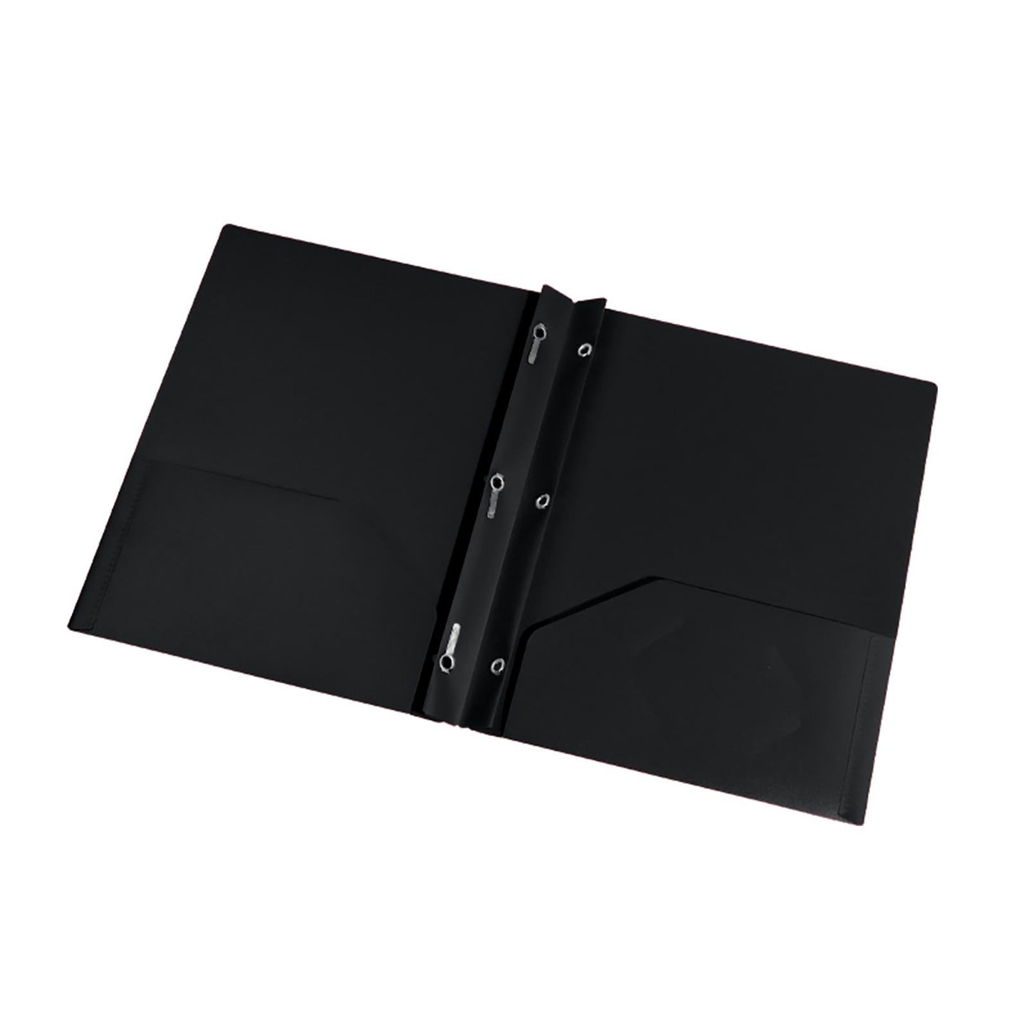PPKVUFD 1Pc Heavy Duty Plastic Two Pocket Folders with 3 Prongs, 2 Pocket Folders with Metal Prongs Fastener, Heavy Duty Plastic 2 Pocket Folder, Letter Size, Folder with 3 Metal Prong Fastener Clips