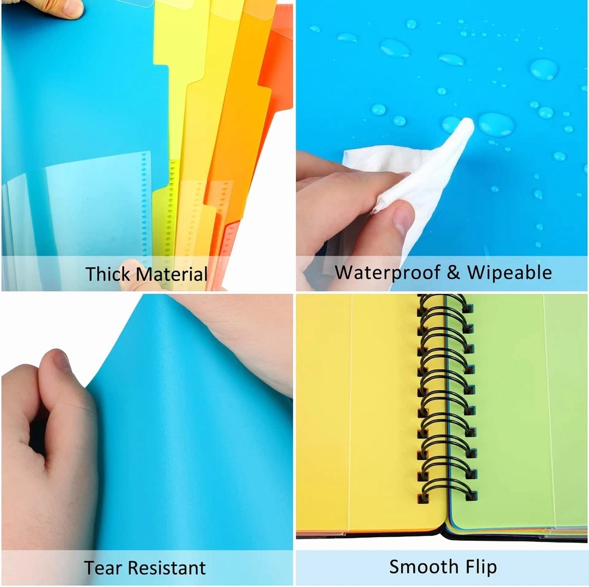 24 Pocket Plastic Folders With Pockets, 12 Colors Multi Pocket Folder Binder ...