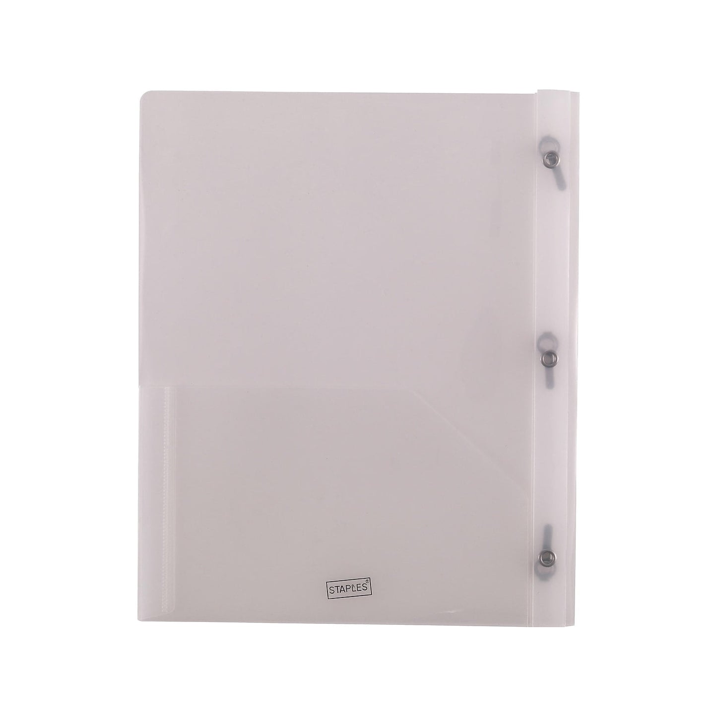 Staples 2-Pocket Presentation Folder with Fasteners Clear 3/Pack ST26387-CCVS