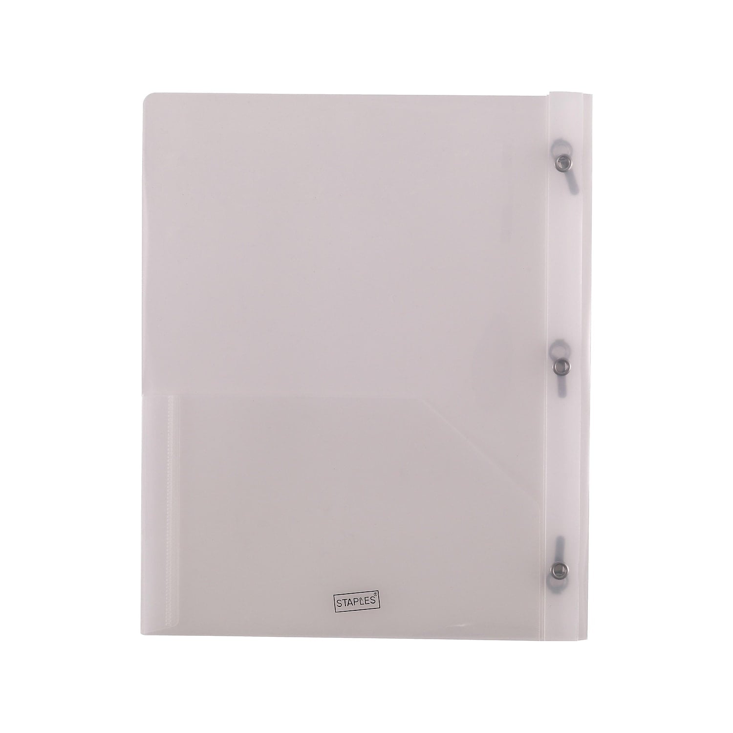 Staples 2-Pocket Presentation Folder with Fasteners Clear 3/Pack ST26387-CCVS