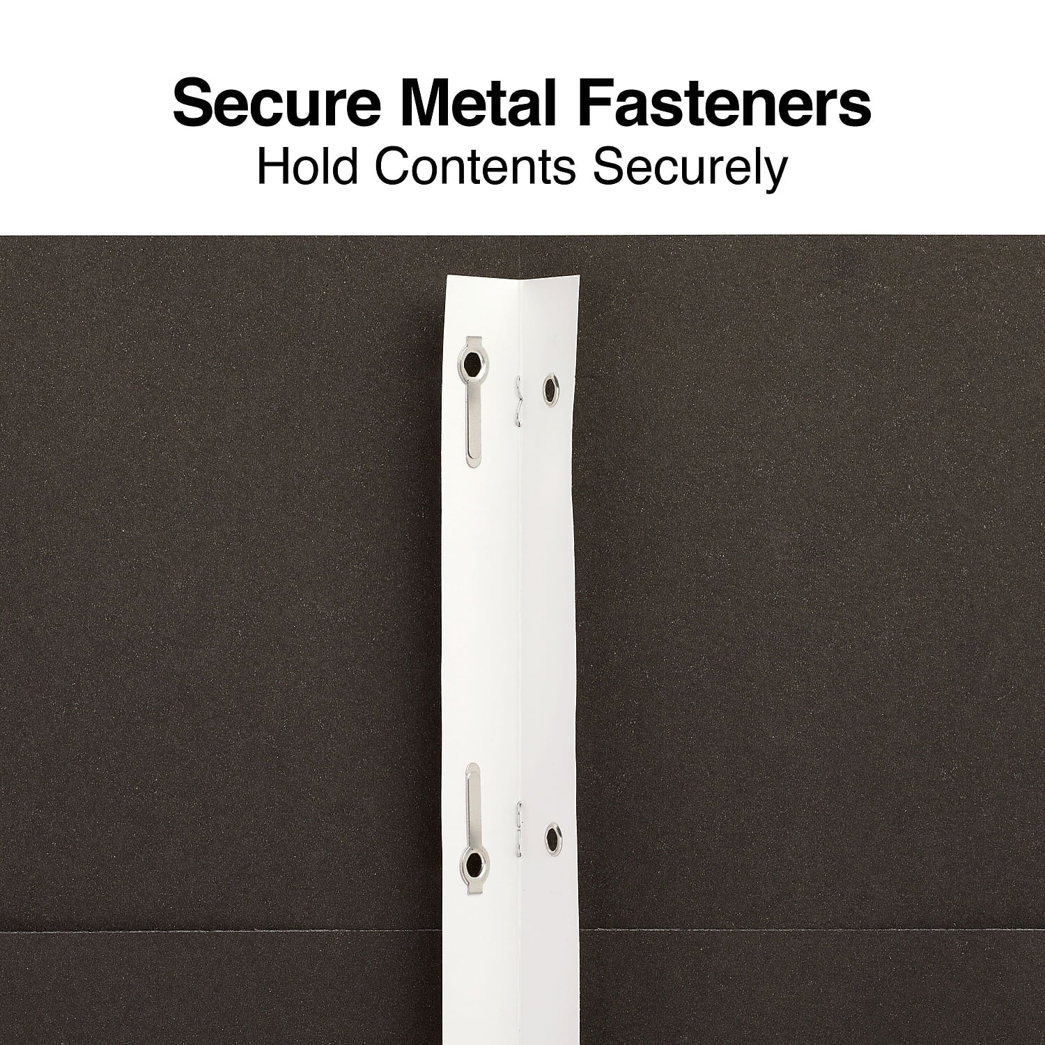 Staples 10% Recycled Smooth 2-Pocket Paper Presentation Folder with Fasteners Black 10/Pack