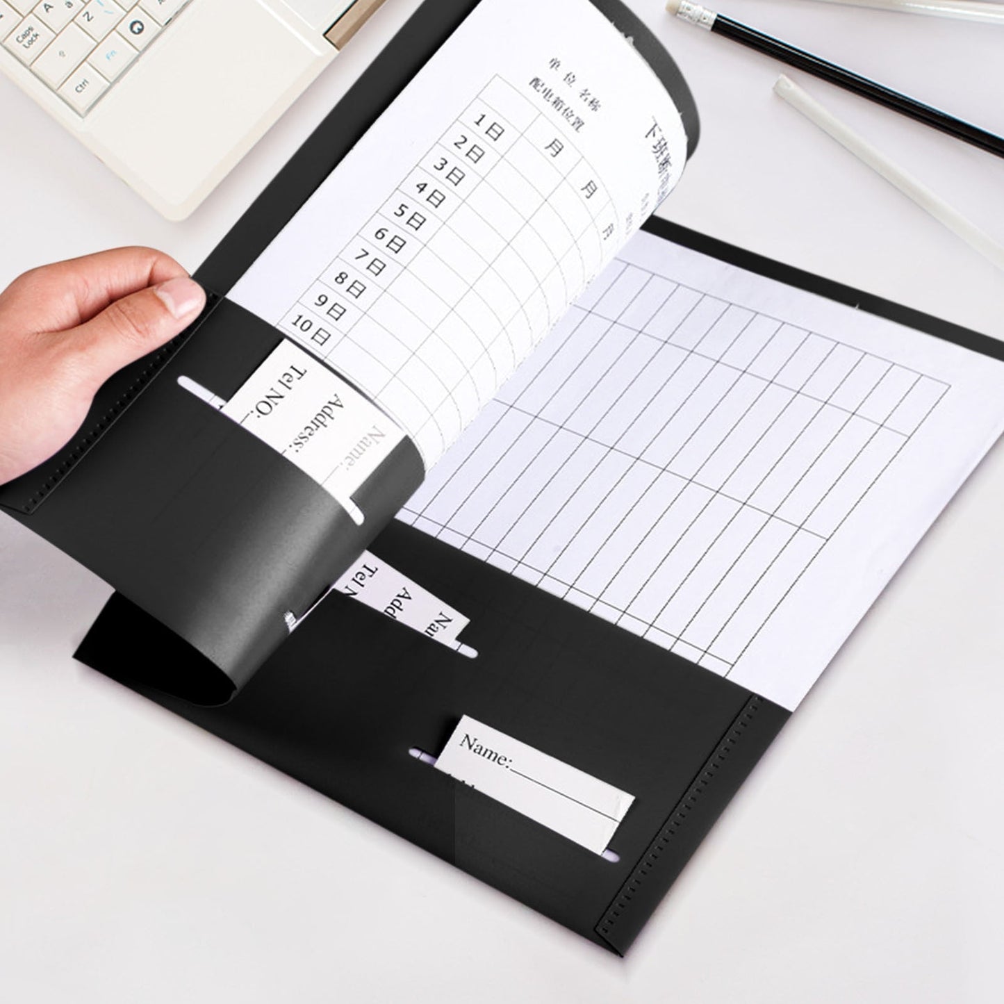 XOAIHY Heavy Duty Plastic Pocket Folders – Letter Size File Folders with Pockets, Durable and Ideal for Documents, Office, and School Organization, Perfect for Filing and Storage