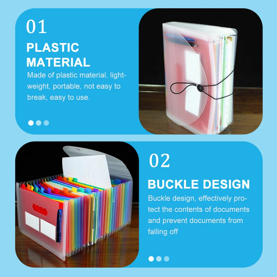 Transparent Organ Bag Baby Folder Pockets Accordion