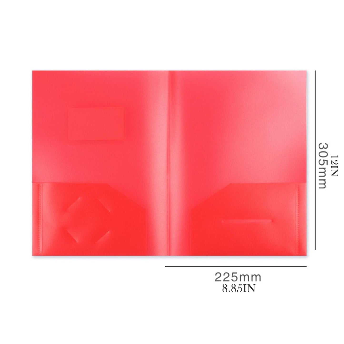 1 Pack Folder with Pockets,Plastic Folders with Pockets,Durable Heavy Duty File Folders with Business Card Slot, 2-Pocket Folder for Home and Office,Letter Size(Clear)