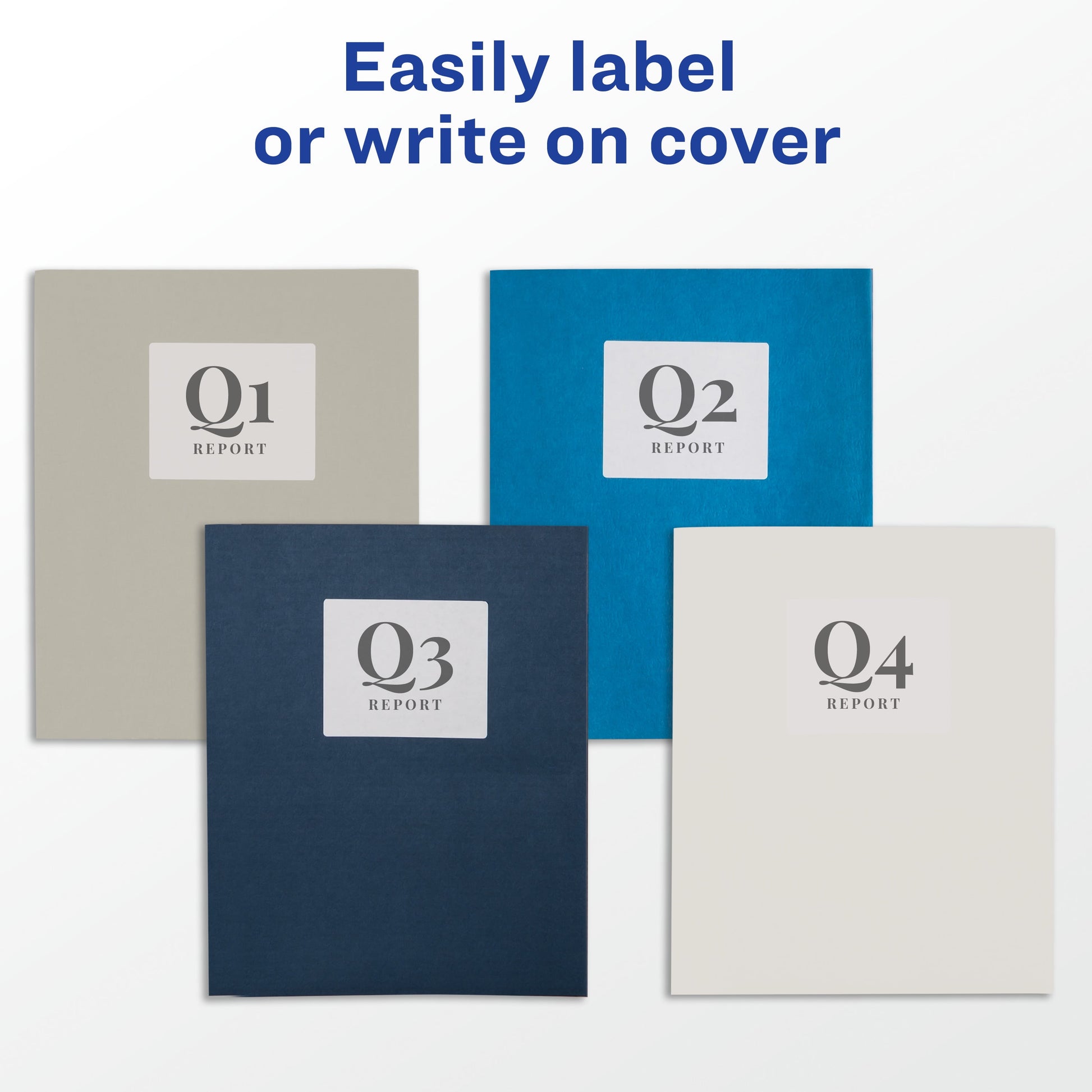 Two Pocket Folders, Holds up to 40 Sheets, 25 White Folders (47991)