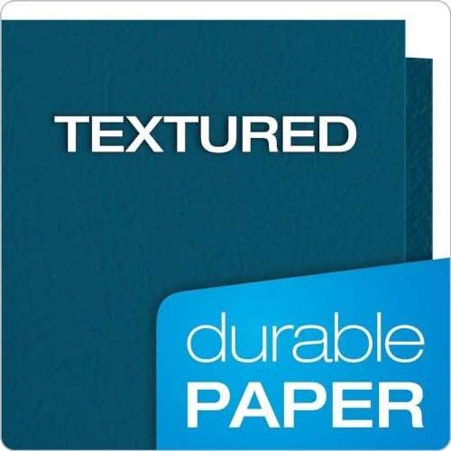 25 Count Blue Two Pocket Folders Durable Letter Size Organize School Home Office