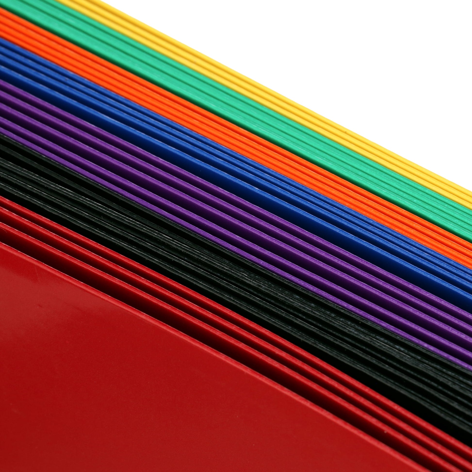 Better Office Products - Pocket folder - 2 compartments - for Letter A Size (8.5 in x 11 in) - capacity: 100 sheets - black, red, blue, purple, orange, green, yellow (pack of 25)