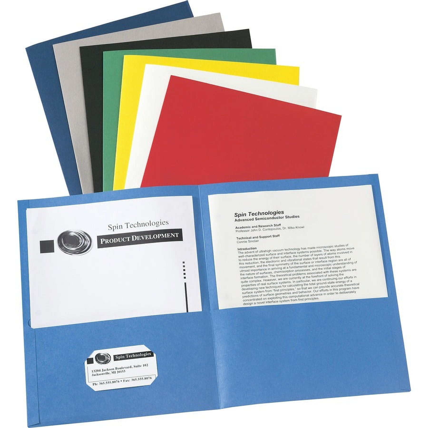 Avery® Letter Pocket Folder - 8 1/2" X 11" - 40 Sheet Capacity - 2 Internal Pocket(s) - Green - 125 / Carton