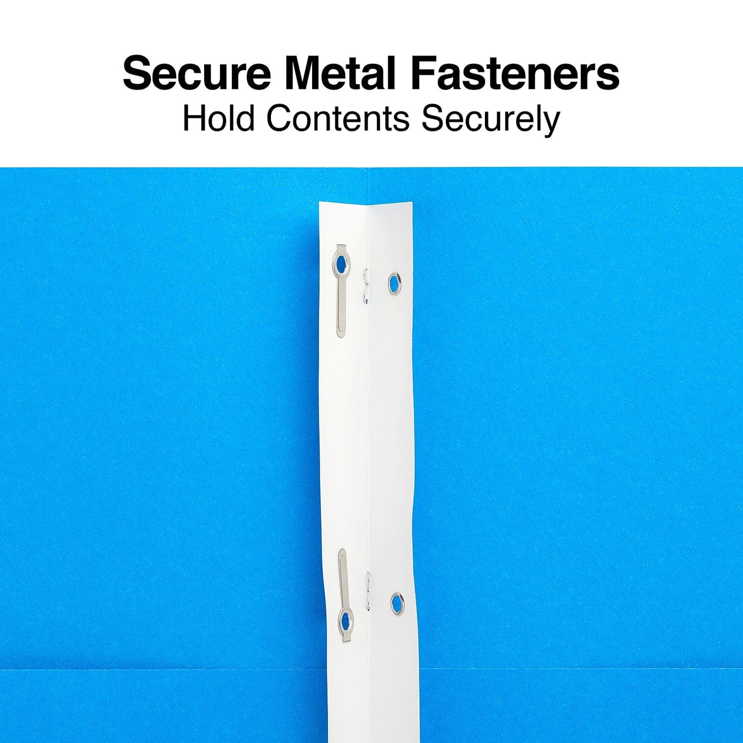 Staples 2-Pocket Folder with Fasteners Light Blue 13389