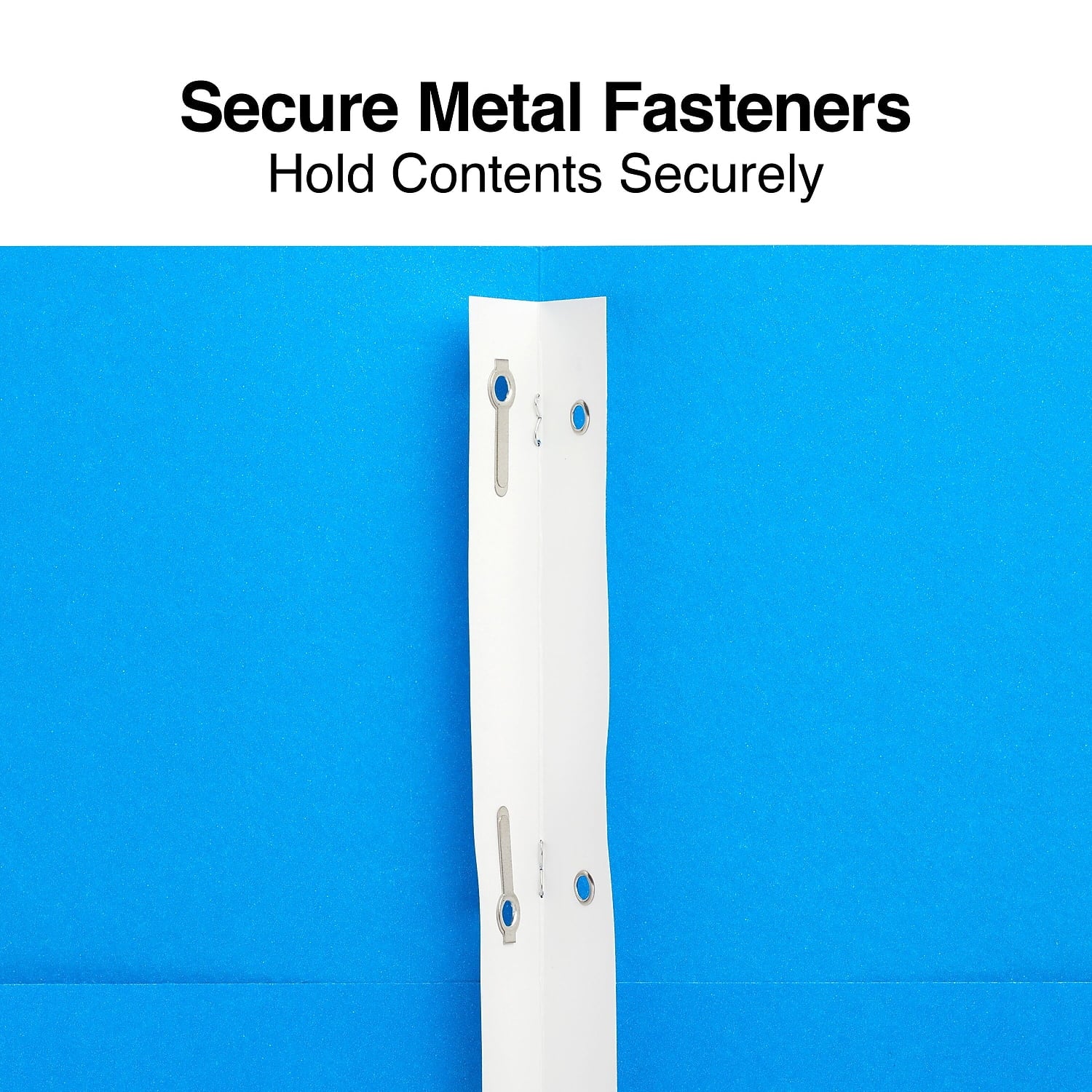 Staples 2-Pocket Folder with Fasteners Light Blue 13389