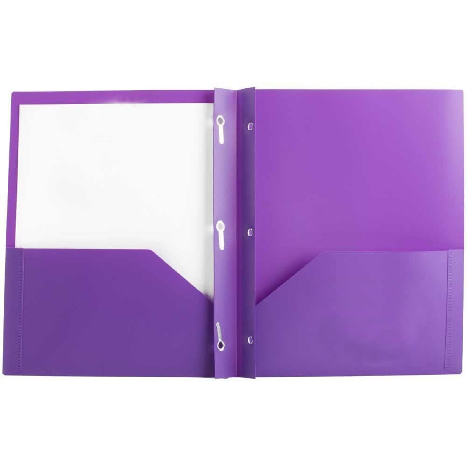 SWSUSN 1 Pc Plastic Folders with Pockets and Prongs Two Pocket Folder with Brads 3 prong Folders with Pockets for Letter Size Sheets, Orange