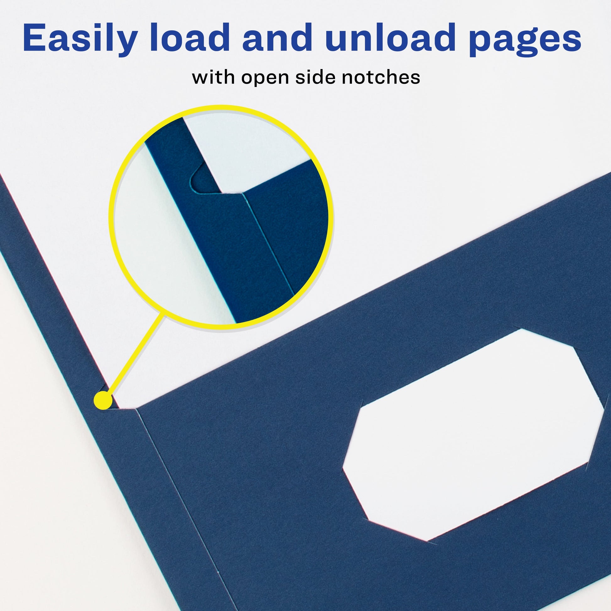 Avery Two Pocket Folders, Holds up to 40 Sheets, 25 Dark Blue Folders (47985) - 5 Pack