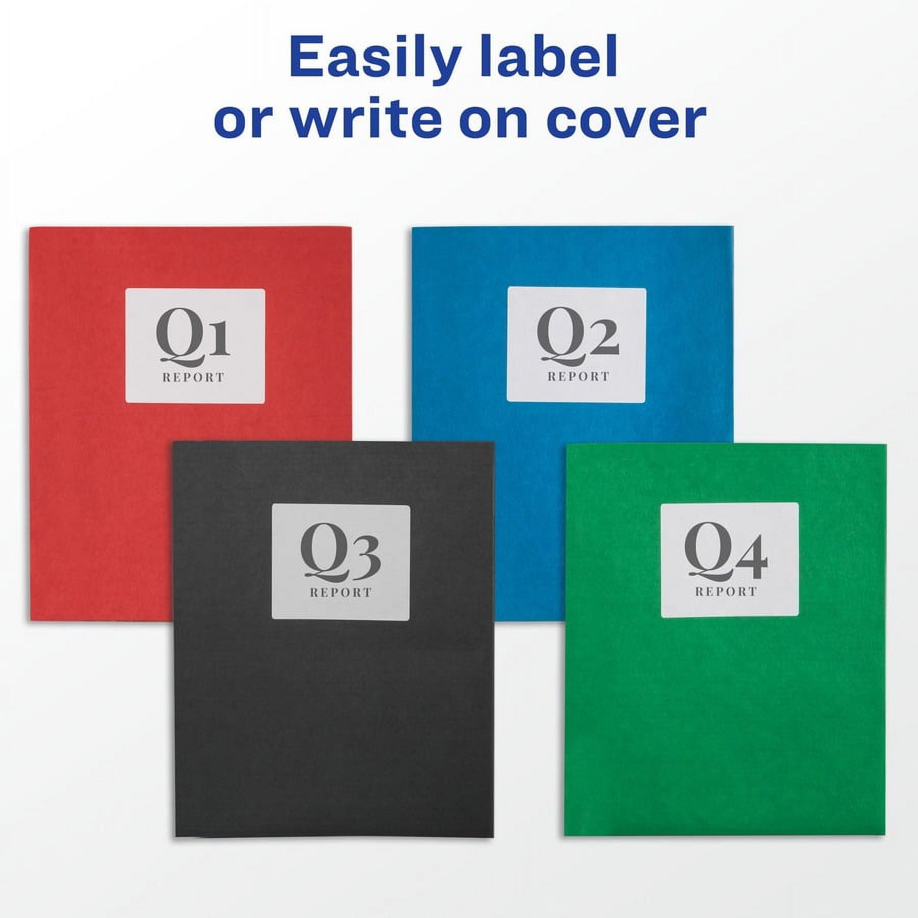 Avery® Letter Pocket Folder - 8 1/2" X 11" - 40 Sheet Capacity - 2 Internal Pocket(s) - Assorted - 125 / Carton