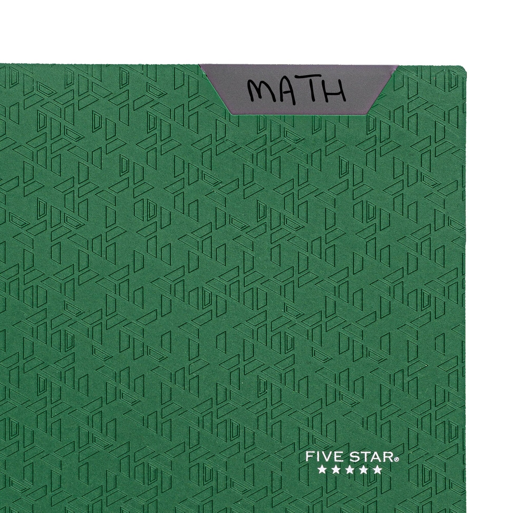 Five Star 2-Pocket Stay-Put Plastic Folder Forest Green - Pocket & Prong Folders