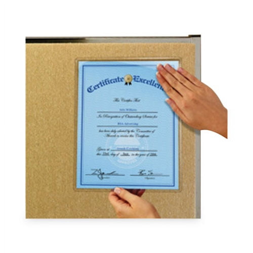 "Display Pocket, Removable Interlocking Fasteners, Plastic, 8-1/2 X 11, Clear | Bundle of 2 Each"