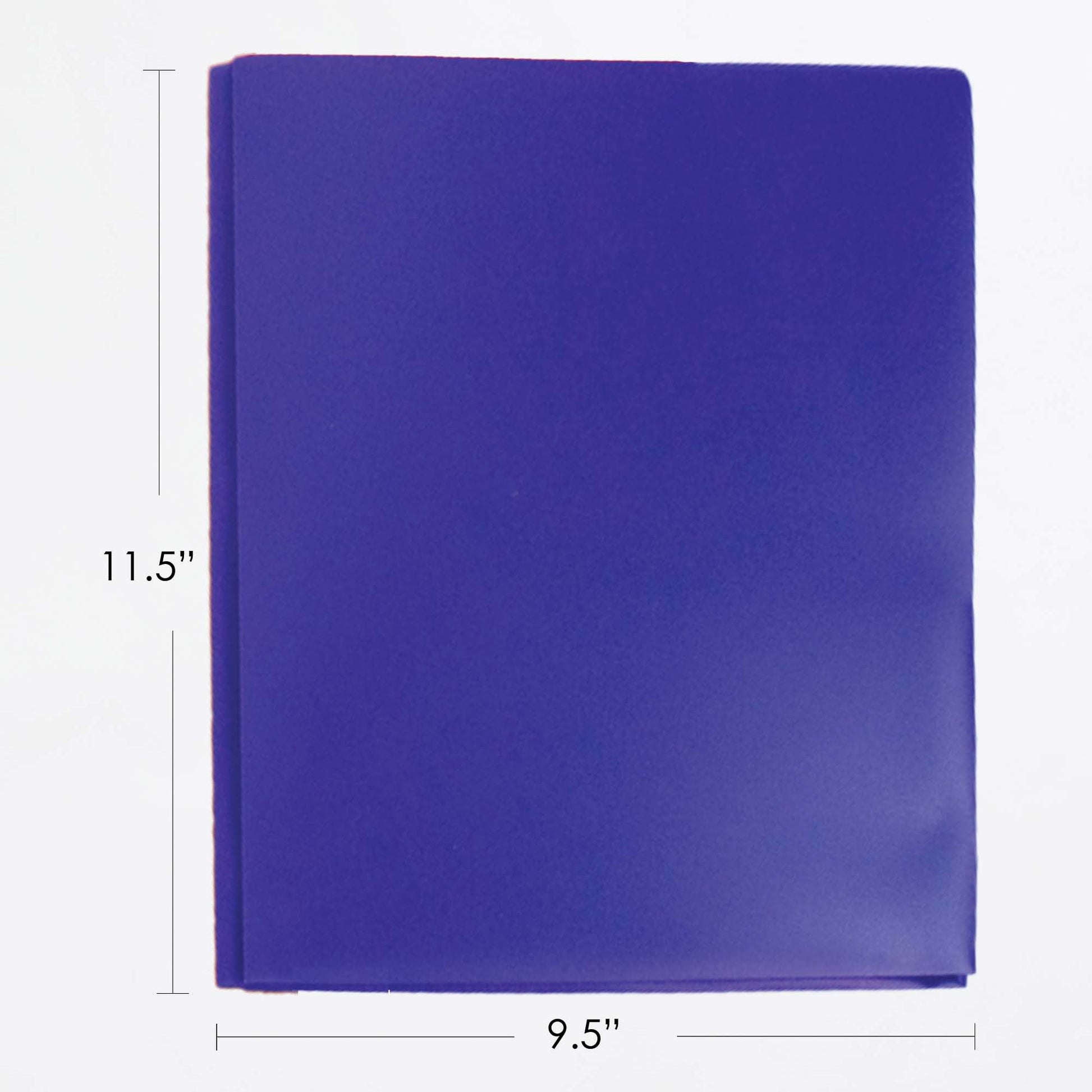 BAZIC 2 Pockets Poly Folder Portfolio, 3 Prong Fastener Clip, 8-Pack