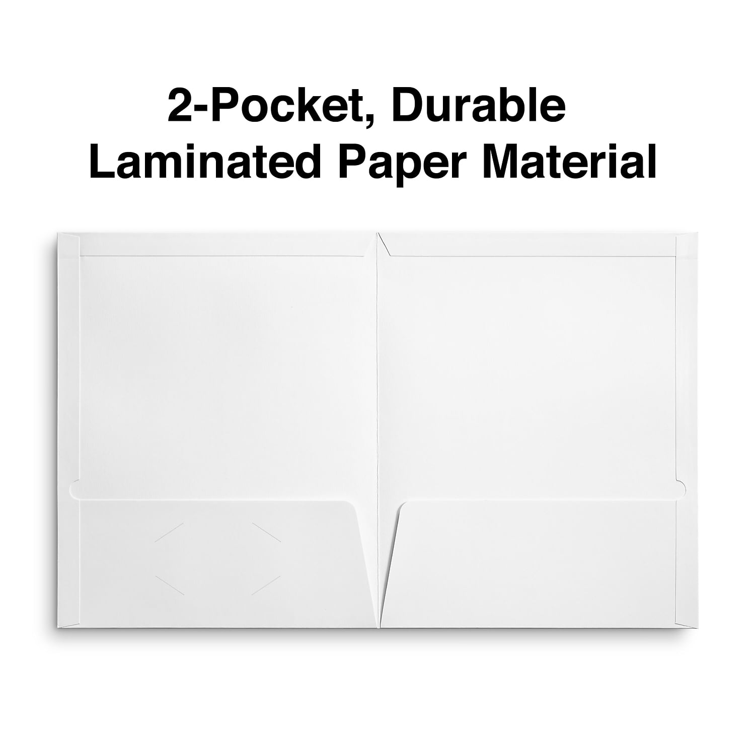 Staples 2-Pocket Laminated Folders White 30/Carton ST13375-CCVS