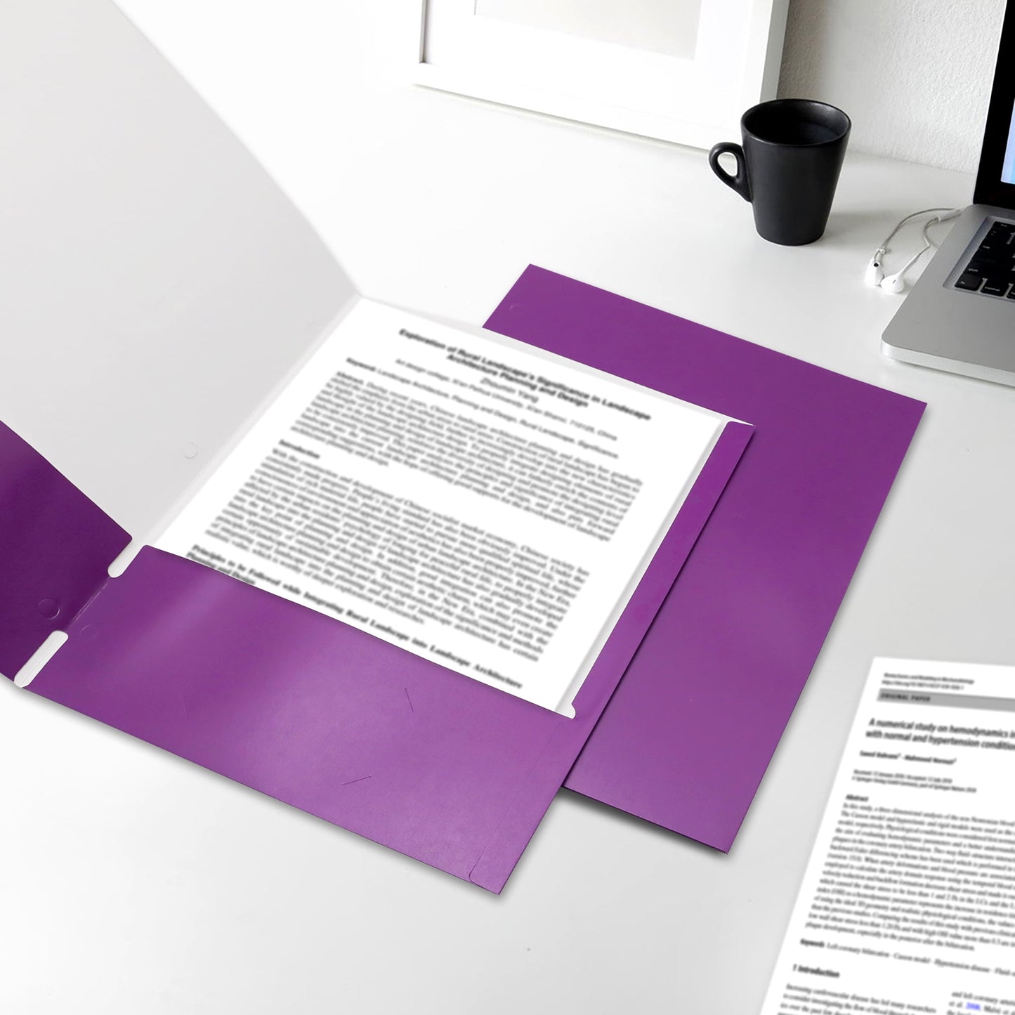 Pen + Gear 2-Pocket Paper Folders, Solid Purple Color, 50-Count, Letter Size