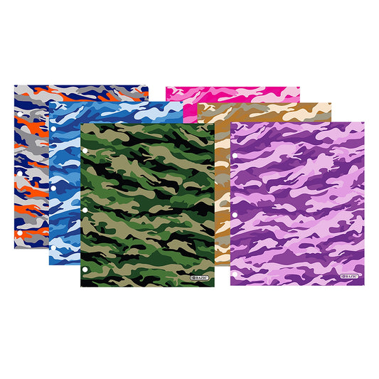 BAZIC 2 Pockets Paper Folder, Camouflage Portfolio, Document Folders, 48-Pack