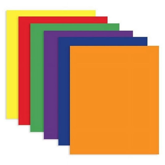 Bazic    Asst. Color 2-Pockets Portfolios Pack of 100