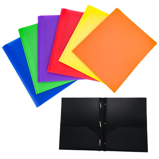 Colored Plastic Folder With Pockets And Prongs (Assorted Colors 1 ) Colorful Folders With & School Folders With Fasteners