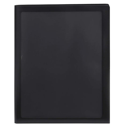 Durable Black Two Pocket Folder With Clear Display Window Pack Of 5