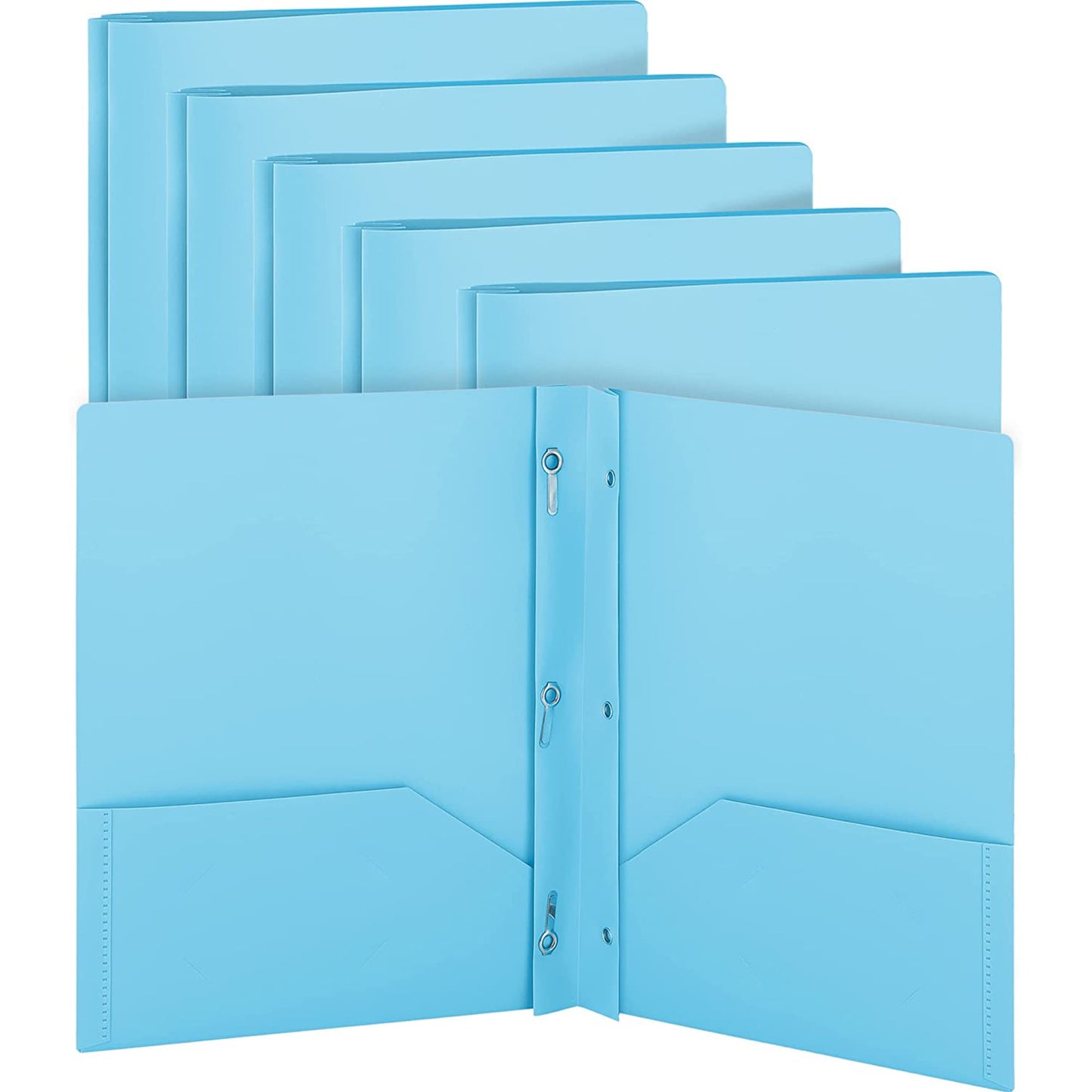 Enday Folder with Pockets and Prongs 2 Pocket Portfolio Folder for School and Office Gray